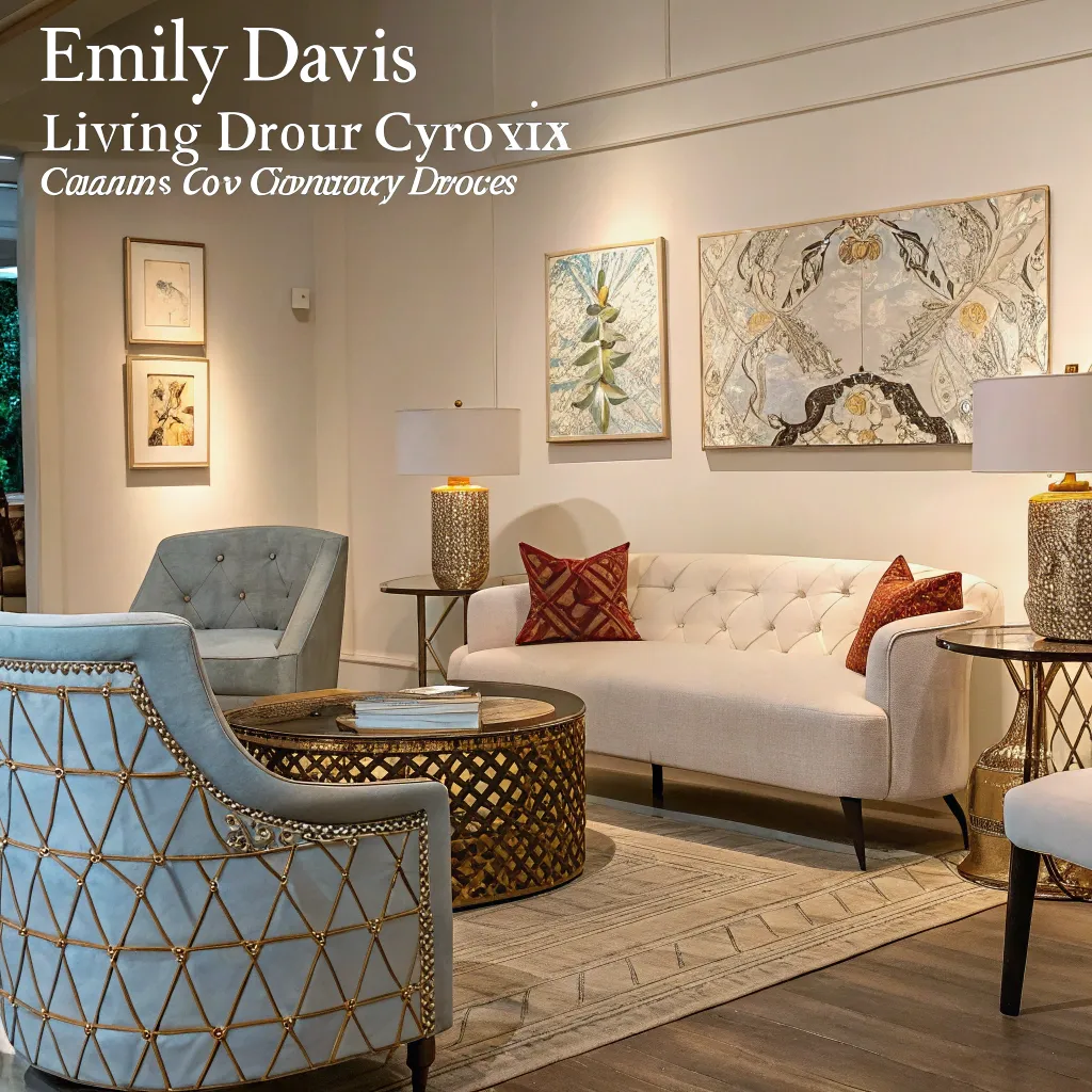 Emily Davis's living area featuring unique CYRONIXA decor